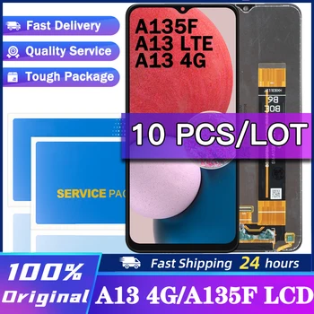 10 шт./ЛОТ Оригинал для Samsung Galaxy A13 4G A135F A13 LTE A135U ЖК-дисплей с сенсорным экраном, Дигитайзер Для Samsung A135B LCD