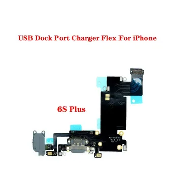 100шт USB-док-порт, зарядное устройство, разъем для зарядки, аудиоразъем для наушников, гибкий кабель для iPhone 6 6S Plus