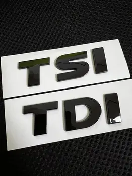1X Автомобильный стайлинг, глянцевая черная наклейка из АБС-пластика, шрифт TDI TSI, наклейка на хвост автомобиля для VW Touareg Автомобильные аксессуары