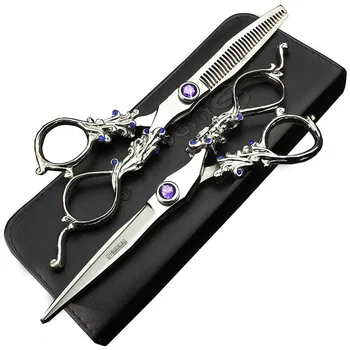 6-дюймовые японские профессиональные парикмахерские ножницы 440c flat cut набор ножниц для тонкой стрижки