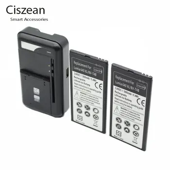 Ciszean 2x3000 мАч BV-T4B BVT4B Сменный Аккумулятор + Зарядное Устройство Для Microsoft Nokia Lumia 640XL RM-1062 RM-1063 RM-1064 батареи
