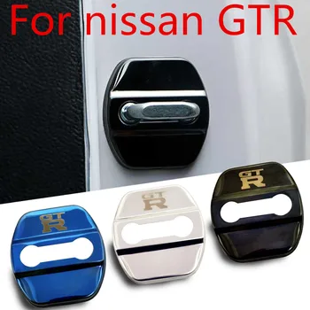FLYJ 2ШТ автомобильный дверной замок наклейка на автомобиль Защитная крышка с пряжкой для Nissan GTR GT-R NISMO R35 premium править