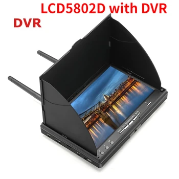 LCD5802D LCD5802S 5802 5.8G 40CH 7-дюймовый FPV-монитор Raceband 800X480 Met Dvr Ingebouwde Batterij video Scherm Voor Fpv Multicopte