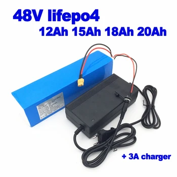 Lifepo4 48v 12Ah 15Ah 18Ah 20Ah DIY аккумуляторный блок скутер 1000w триммер для живой изгороди сорняк газонокосилка электрический велосипед + зарядное устройство 58.4v 3A