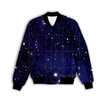 Phechion Новая Мужская/Женская Куртка С 3D Принтом Звездного Неба, Модная Уличная Одежда, Мужская Свободная Спортивная Куртка и пальто M60