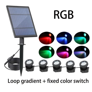 RGB Солнечный свет на открытом воздухе IP65 Солнечный свет для лужайки, бассейна, солнечной энергии Для садовой дорожки, газона, рокария, бассейна, подводного освещения