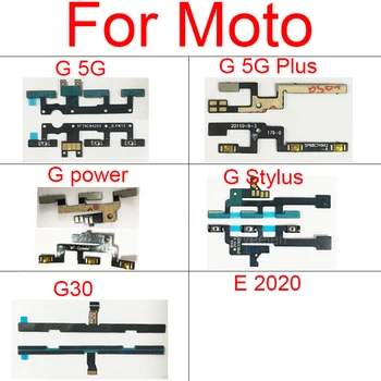 Боковая кнопка включения/выключения громкости Гибкий кабель для Motorola Moto G30 G 5G Plus G Power Stylus E 2020 Гибкий кабель переключателя громкости включения/выключения питания