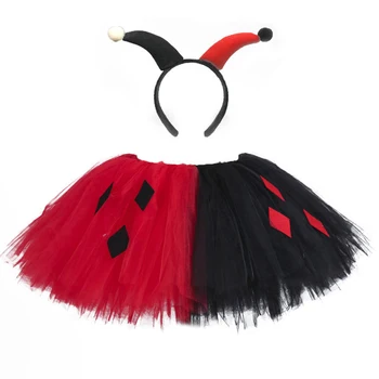 Детская юбка для косплея дьявола для девочки, юбка принцессы, Рождественский костюм клоуна на Хэллоуин, детский карнавальный костюм вампира для вечеринки