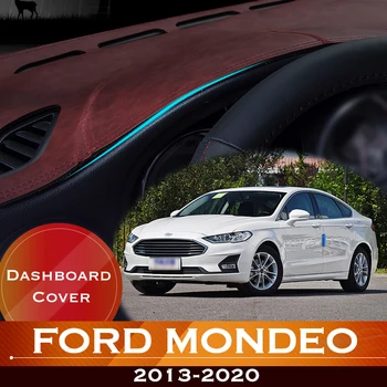 Для Ford Mondeo MK5 2013-2020 Приборная панель автомобиля Избегайте подсветки приборной платформы, крышка стола, кожаный противоскользящий коврик, ковер