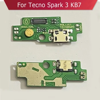 Док-станция с портом USB-зарядного устройства Для замены Запасных Частей зарядного гибкого кабеля TECNO SPARK 3 KB7.