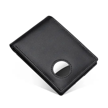 Минималистичный мужской кожаный мини-кошелек с RFID-держателем для кредитных карт и Airtag Wallet