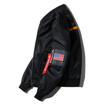 Мужская куртка-бомбер, мужская армейская куртка военного пилота, бейсбольная куртка с вышивкой значка, двустороннее мотоциклетное пальто, Большой размер 3XL