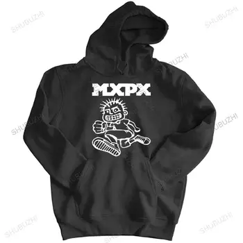 мужская модная толстовка на молнии с логотипом панк-рок-группы Mxpx, мужская черная толстовка с капюшоном, ретро пуловер, толстовка унисекс, осенняя куртка