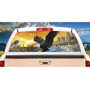 Настенная роспись на заднем стекле Eagle Sky Messenger, наклейка или тонировка для заднего стекла в грузовике, фургоне, кемпере и т.д.
