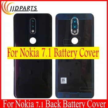Новинка для Nokia 7.1, замена задней панели корпуса батарейного отсека для Nokia 7.1 TA-1100, задняя крышка батарейного отсека с объективом камеры