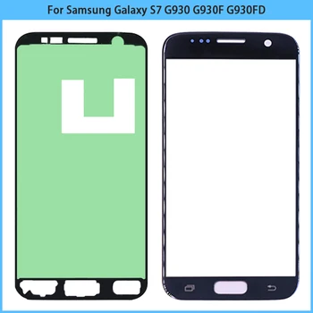 Новинка Для Samsung Galaxy S7 G930 G930F G930FD Сенсорный Экран ЖК Передняя Внешняя Стеклянная Панель Объектив Замена Крышки Сенсорного Экрана Клей