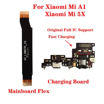 Оригинальный USB Порт Для Зарядки Док-станция Разъем Микрофонная Плата Maiboard Гибкий Кабель Для Xiaomi Mi A1 5X Запчасти Для Ремонта