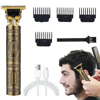 Парикмахерские машинки для стрижки волос с USB-зарядкой, Электрический триммер, Беспроводные Кромкорезы, инструмент для ухода с предельными расческами, Низкий уровень шума