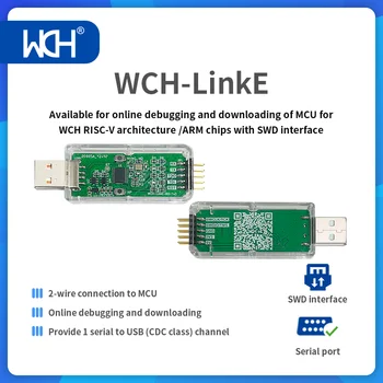 Поддержка WCH архитектуры RISC-V, интерфейса MCU/SWD, ARM-чипа с 1 последовательным портом для подключения к USB-каналу.