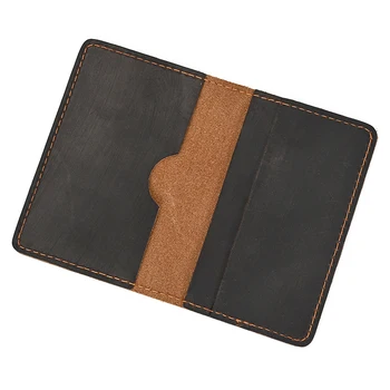 Ретро Кожаный бумажник Для мужчин, тонкий держатель для карт, кошельки в простом стиле, кошелек для паспорта, мужской кошелек, Вертикальный дизайнерский кошелек