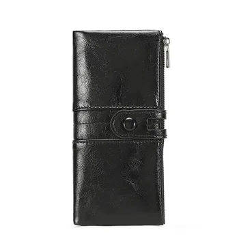 Ретро Новый женский кожаный кошелек, Антимагнитные кошельки, держатель для карт, кошельки, сумка для телефона, Корейская мода