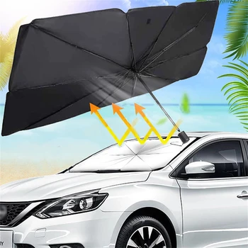 Солнцезащитные козырьки на лобовом стекле автомобиля, внутренний зонтик, Солнцезащитный козырек для автомобиля, Защита от ультрафиолета, Солнцезащитный козырек для автомобиля, Переднее лобовое стекло