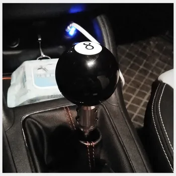 Черный Бильярдный шар на 8 восьмерок, Ручка переключения передач, адаптер, Универсальная головка рычага переключения передач, Универсальная ручка переключения передач